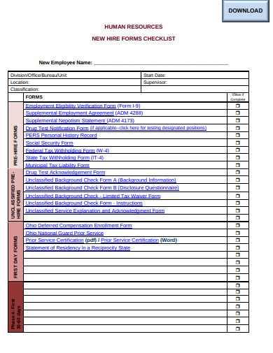 21+ HR Checklist Templates - Google Docs, MS Word, Pages