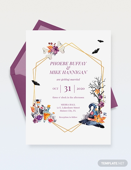 halloween wedding invitation template