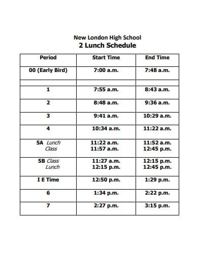 high-school-lunch-schedule-template