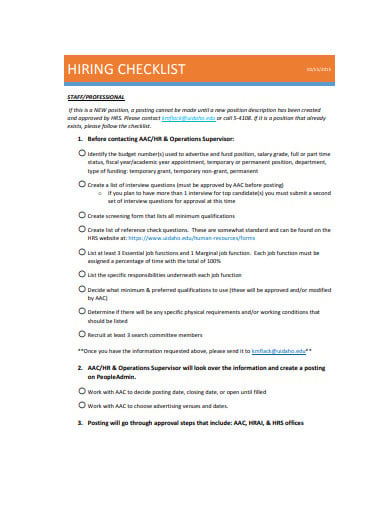 hiring-checklist-template