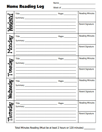 13+ Reading Log Sheet Templates in PDF