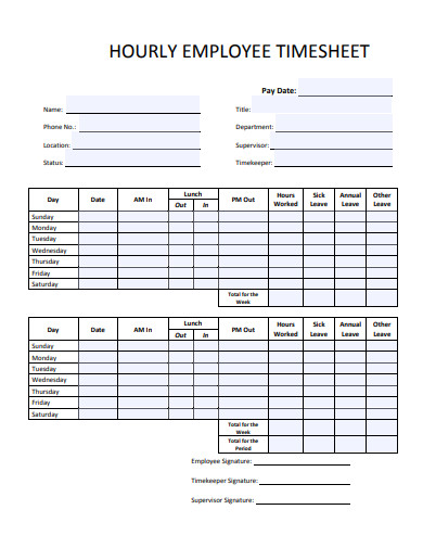 15+ Employee Timesheet Templates - Google Docs, Word, Pages, PDF | Free