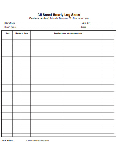 11 Hourly Sheet Templates In PDF