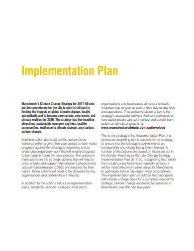 implementation plan example