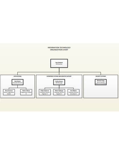 information technology organization chart template