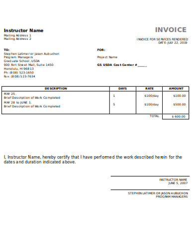 instructor-invoice-template