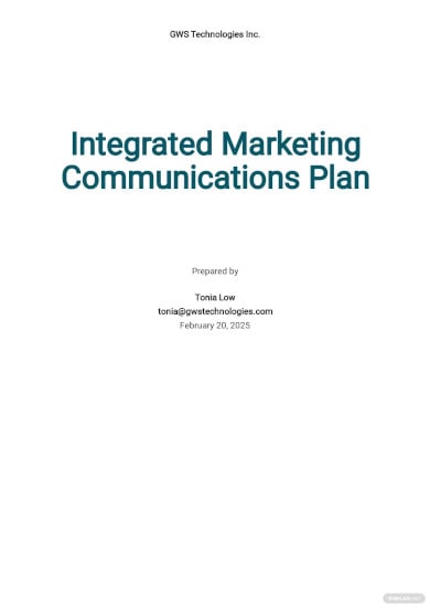 integrated marketing communications plan template1