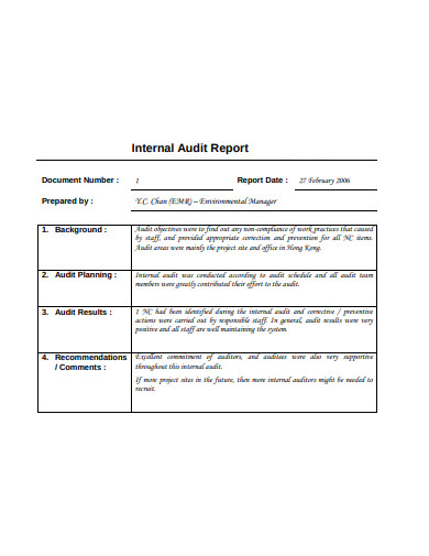 15+ Internal Audit Report Templates in Google Docs | Word | Pages | PDF ...