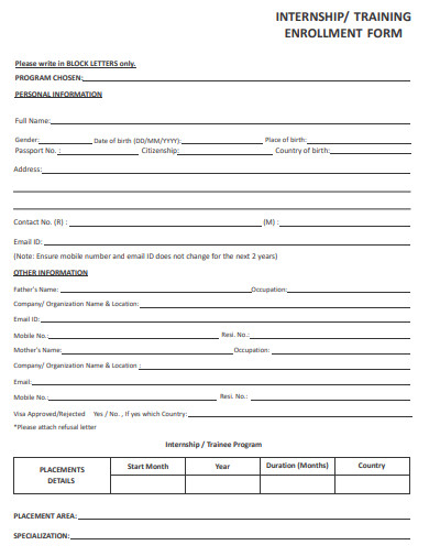 21+ Training Enrollment Form Templates in Google Docs | Pages | Word | PDF