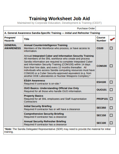 Work Program Training Worksheets.pdf Employee Training Worksheet : 7 Steps to Employee Training Worksheet – IKID