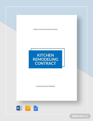 kitchen remodeling contract template