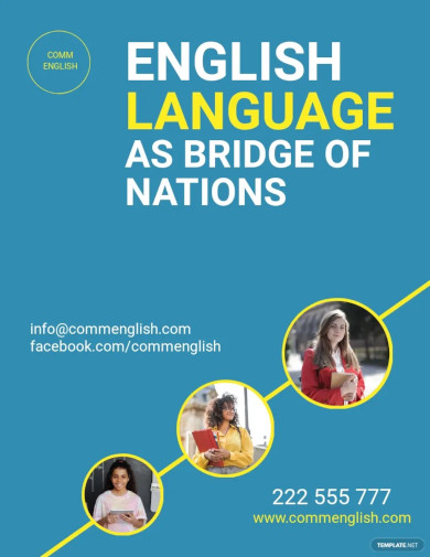 language tutoring flyer template