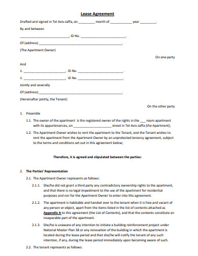 22 Lease Agreement Templates In Google Docs Word Pages PDF XLS