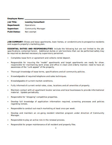 lease-consultant-job-description