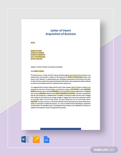 13+ Letter of Intent Templates in Google Docs | Word | Pages | PDF