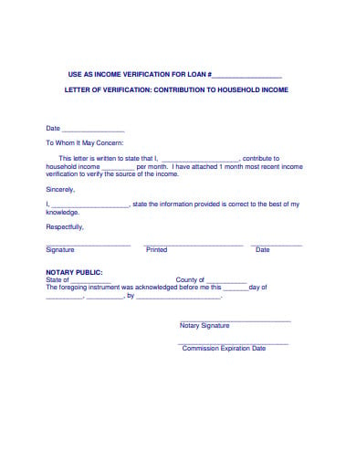 loan letter example