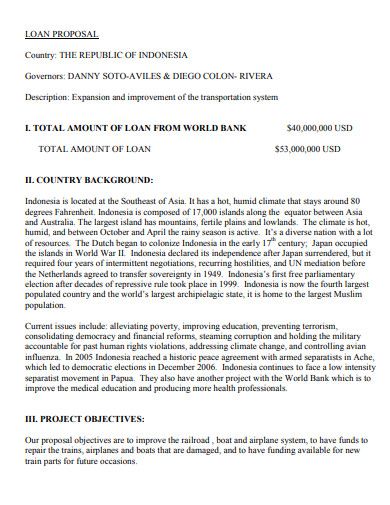 7 Loan Proposal Templates In Google Docs Word Pages PDF