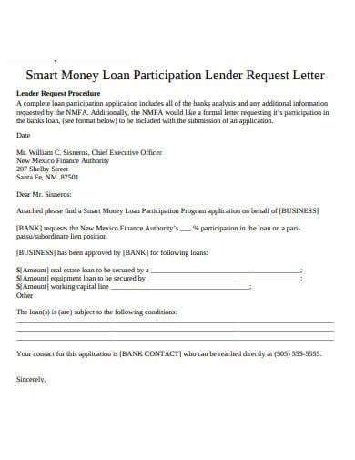 loan request letter example