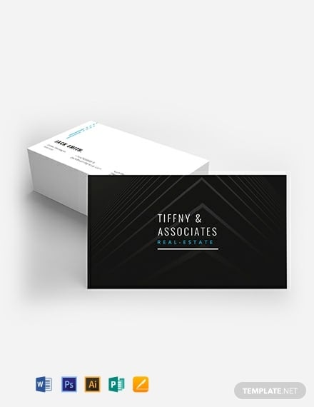 luxury real estate business card template 440x570