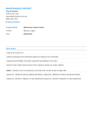 18+ Maintenance Report Templates in Google Docs | Word | Pages | PDF | XLS