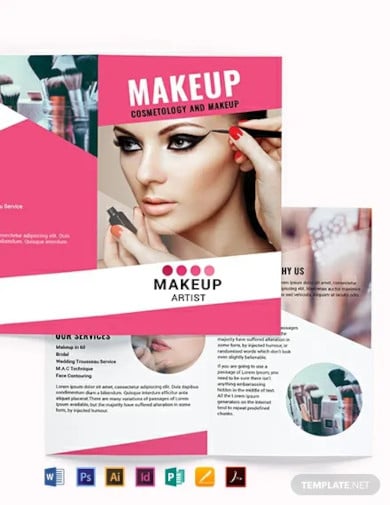 makeup-artist-bi-fold-brochure-template