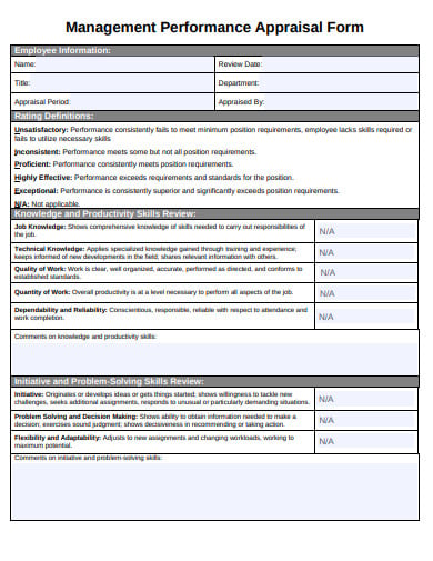 management-appraisal-form-template