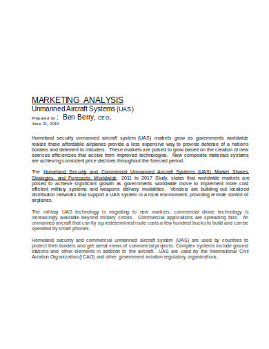 marketing analysis example
