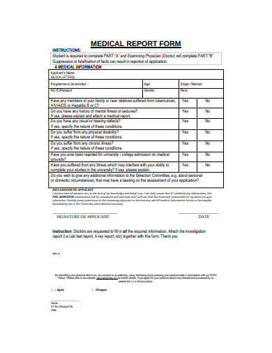 medical-report-form-template