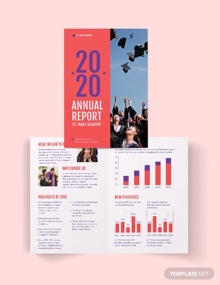 modern annual report bi fold brochure