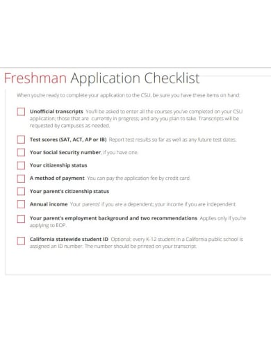 modern application checklist template