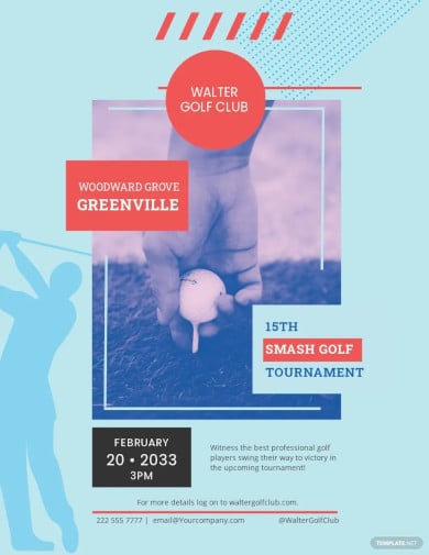 modern golf flyer template