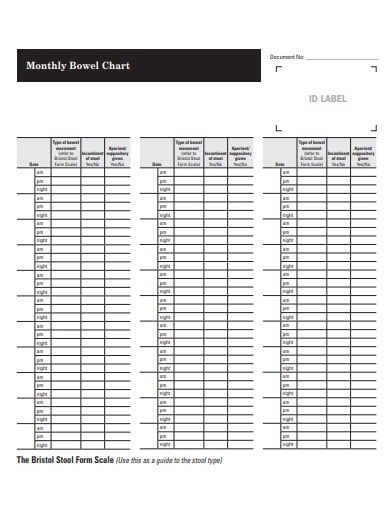 monthly bowel chart template