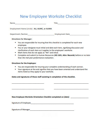 28+ Employee Checklist Templates in Google Docs | Word | Pages | PDF | XLS