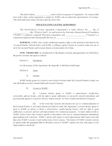 14+ Non-Exclusive Agreement Templates - Google Docs, Word, Pages, PDF