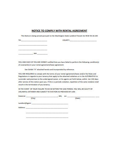 notice agreement template