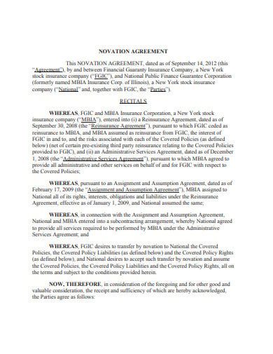 novation agreement in pdf