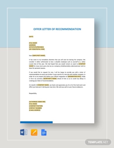 offer-letter-of-recommendation-template