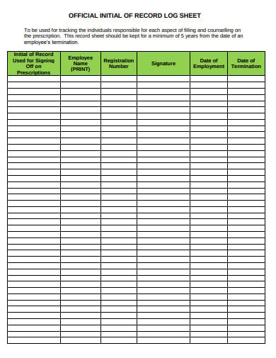 16+ Log Sheet Templates in Google Docs | Google Sheets | Word | Pages ...