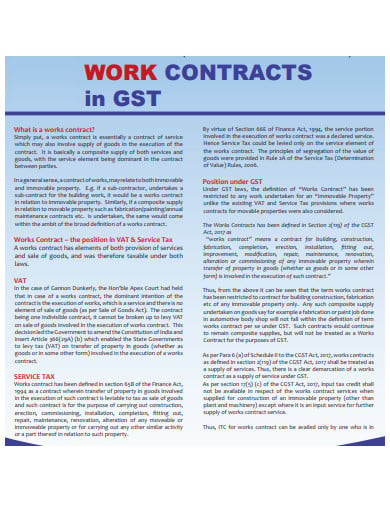 official work contract template