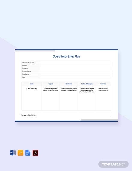 operational-sales-plan-template
