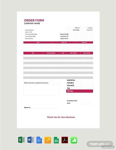 order-form-template-free-download