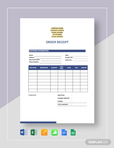 29 free business receipt templates pdf word free premium templates