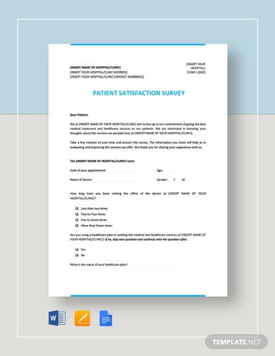 patient-satisfaction-survey-template