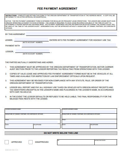 payment agreement form