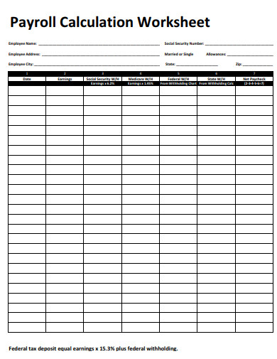 11 Payroll Worksheet Templates In Google Docs Google Sheets Xls Pages Numbers Pdf Word Free Premium Templates