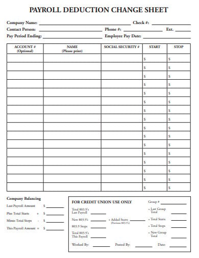 13+ Payroll Sheet Templates in Google Docs | Word | Pages | Numbers ...