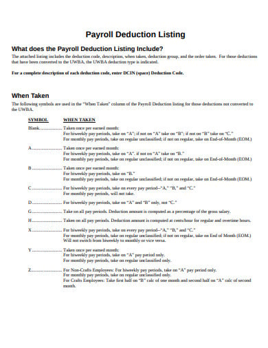 payroll-deduction-list