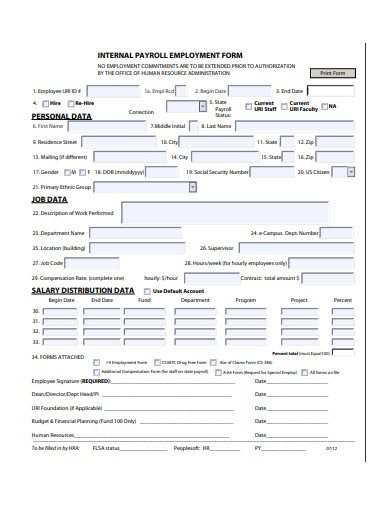 payroll-employment-form-template
