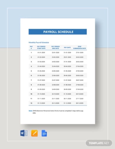 payroll-schedule-template