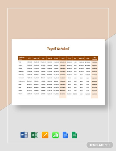 payroll-worksheet-template